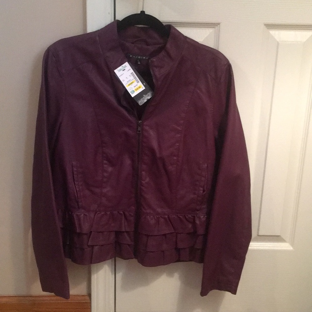 Purple leather jacket